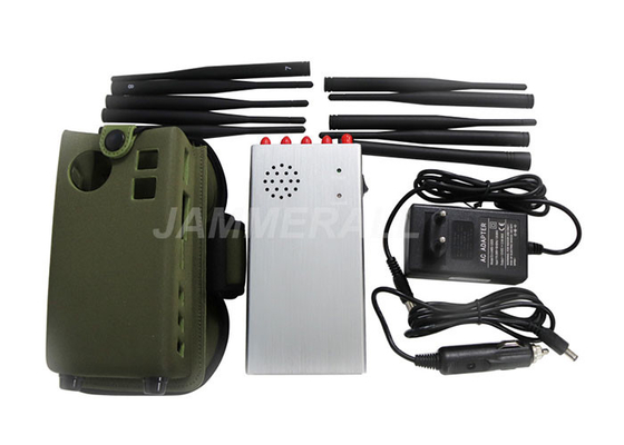 10 Antenler Taşınabilir Cep Telefonu Jammer, LOJACK GPS WiFi Sinyal Yıkıcı