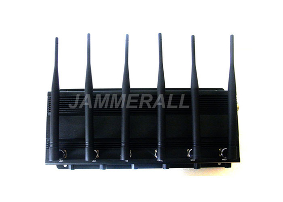 WiFi / GPS için 15 W Ayarlanabilir Yüksek Güç Sinyali Jammer 6 Antenler Tipi