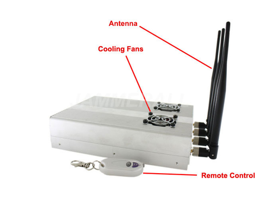 Masaüstü Cep Telefonu Sinyal Jammer, 2 Soğutma Fanı ile CDMA / 3G / GSM Engelleyici