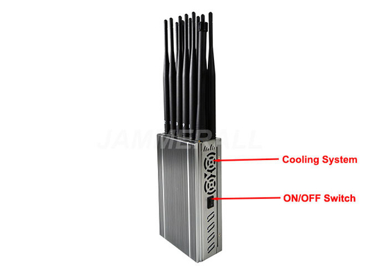 12 Bant Taşınabilir Kablosuz Sinyal Jammer Için WiFi / GPS / LOJACK / 3G 4G Sıkışma