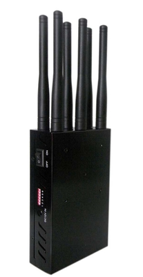 6 Antenler Taşınabilir Cep Telefonu Sinyal Jammers Seçilebilir 3G 4G GPS Engelleyici 3 W